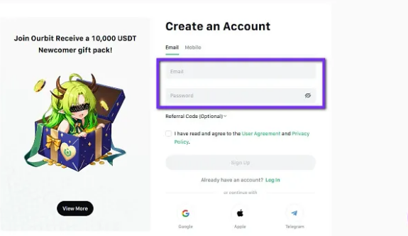 حساب کاربری اوربیت
