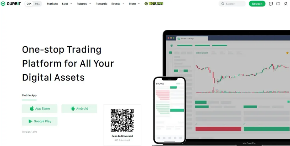 اپلیکیشن‌ صرافی OURBIT